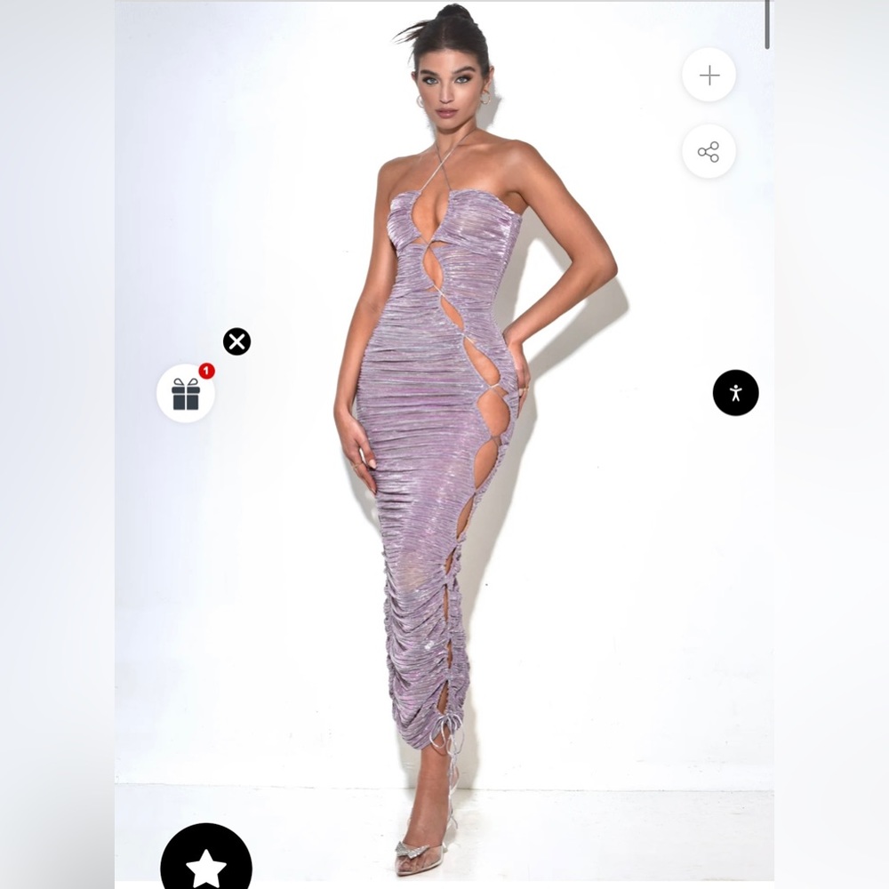 Miss Circle Purple Maxi dress